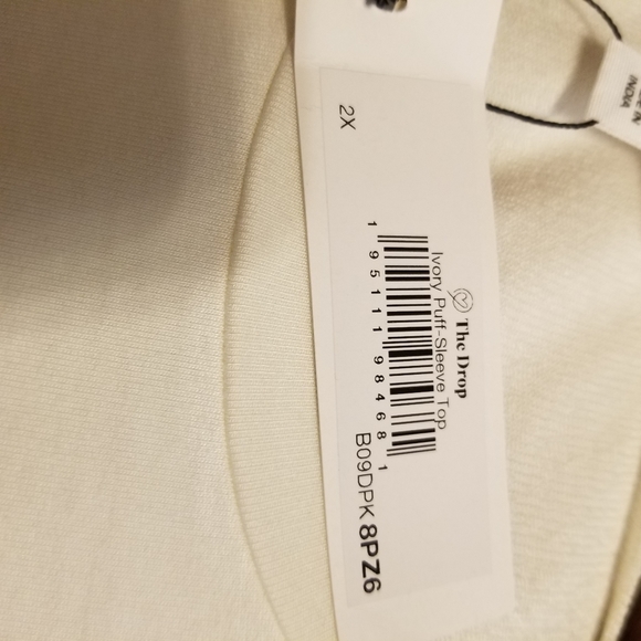 Caralyn Mirand The Drop Ivory Puff Long Sleeve Top NWT - Picture 9 of 13